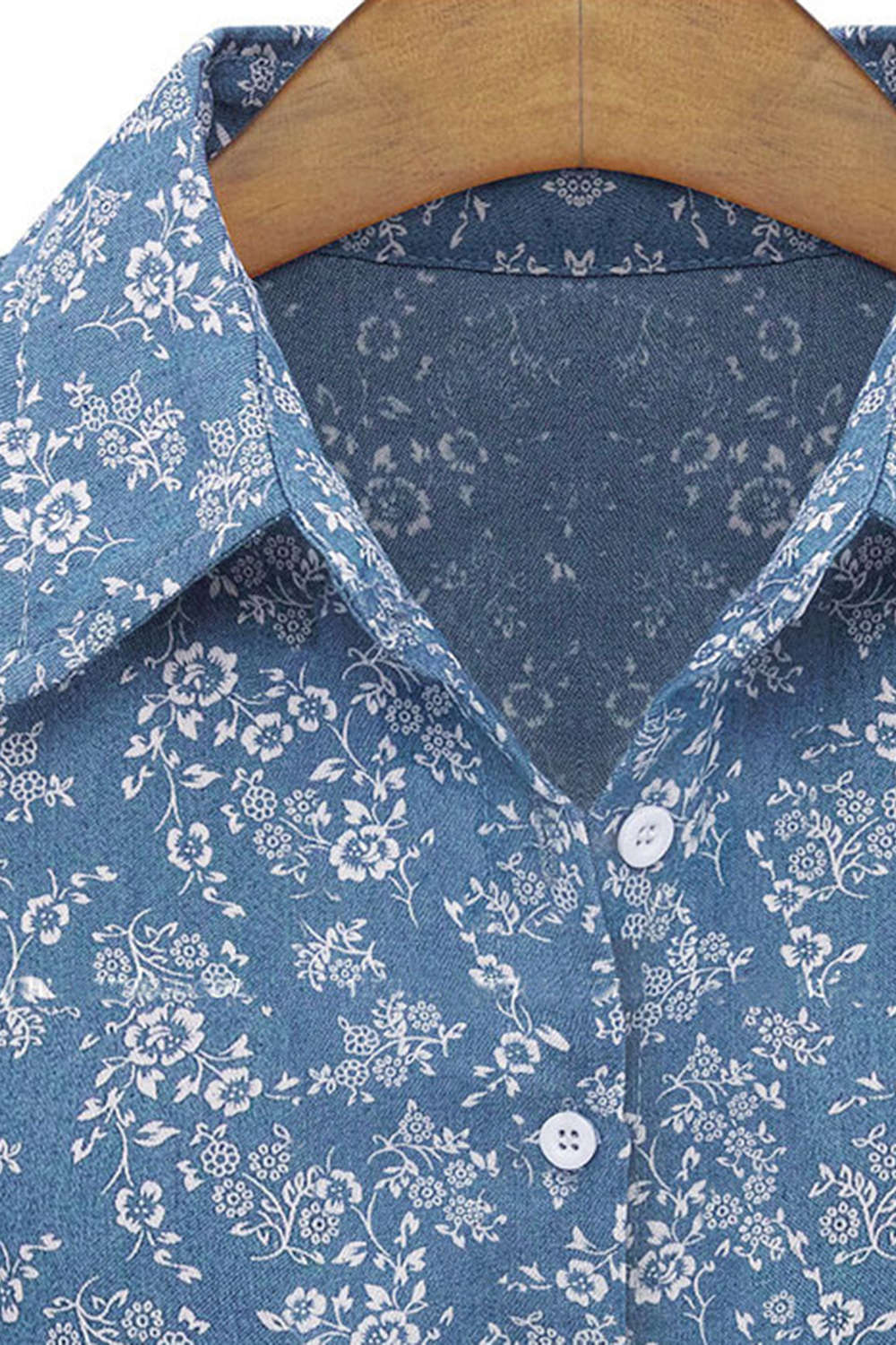 Iyasson Floral Print Sleeveless Half Buttoned Shirt Dress