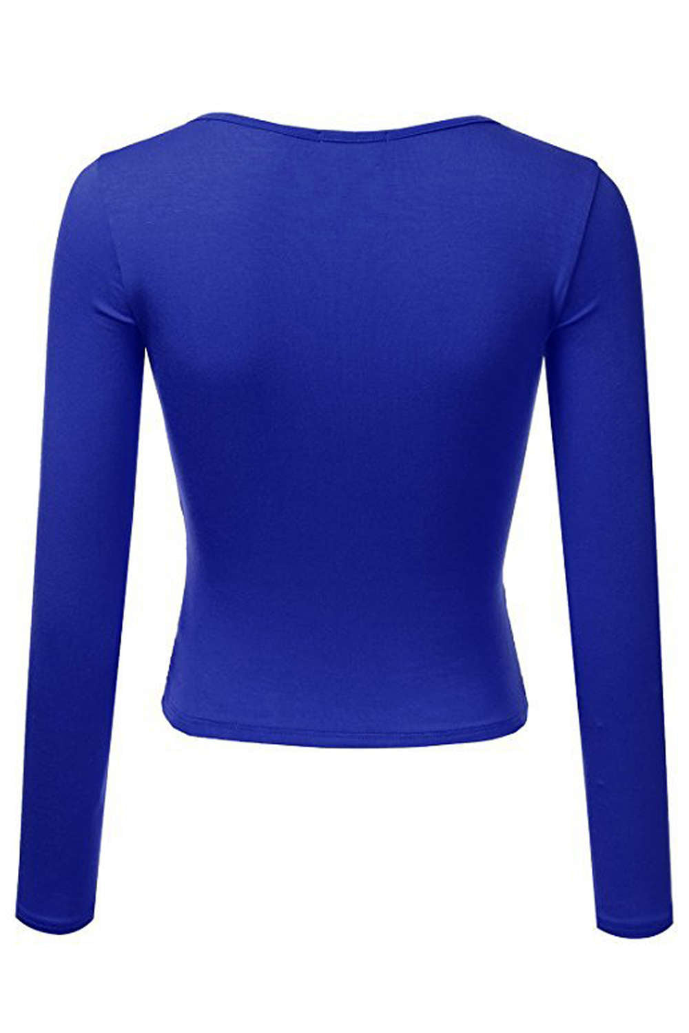 Iyasson Women's V-neck Long Sleeve Wrap Crop Tops