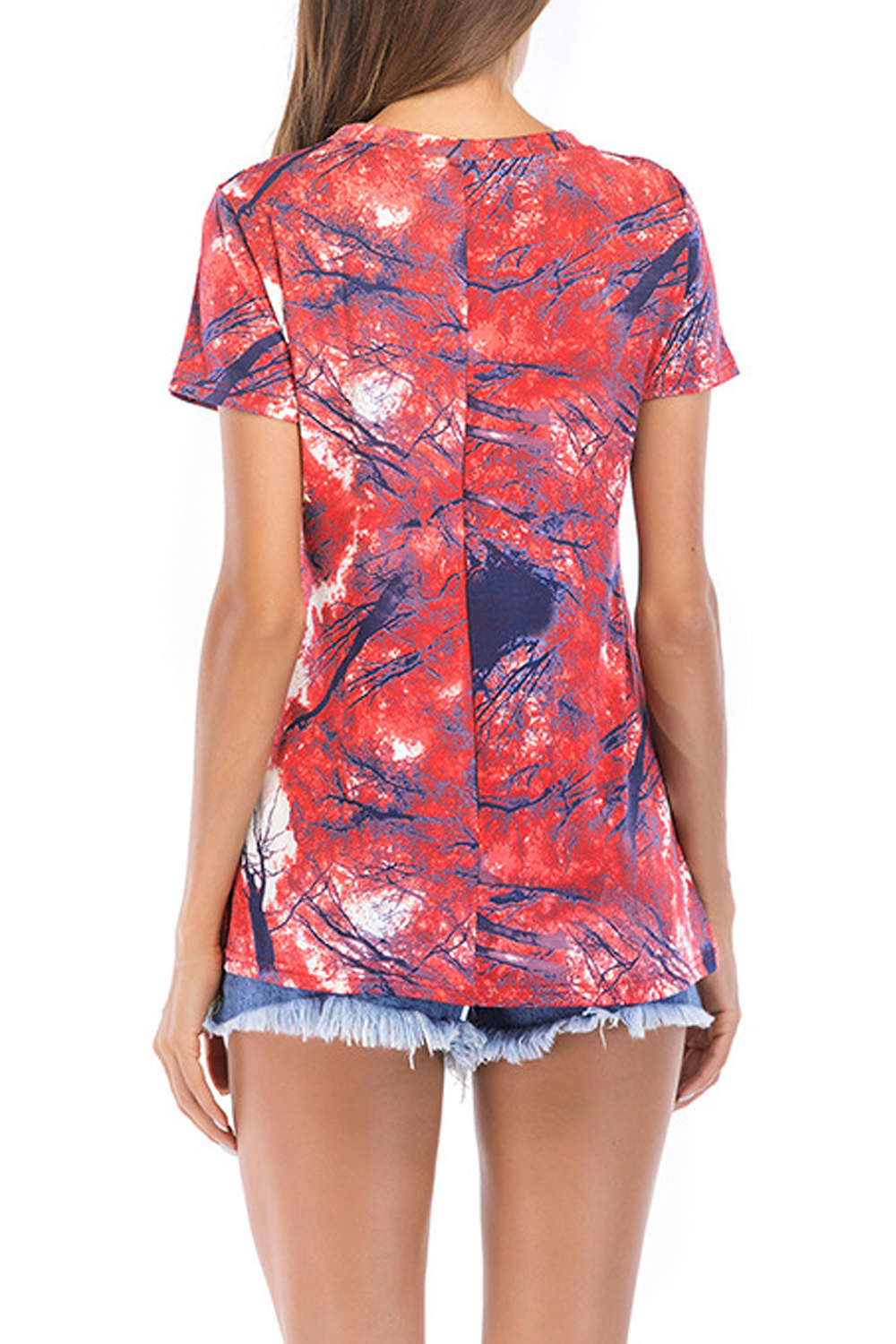 Iyasson Women's Tie Dye Short Sleeve T-shirt