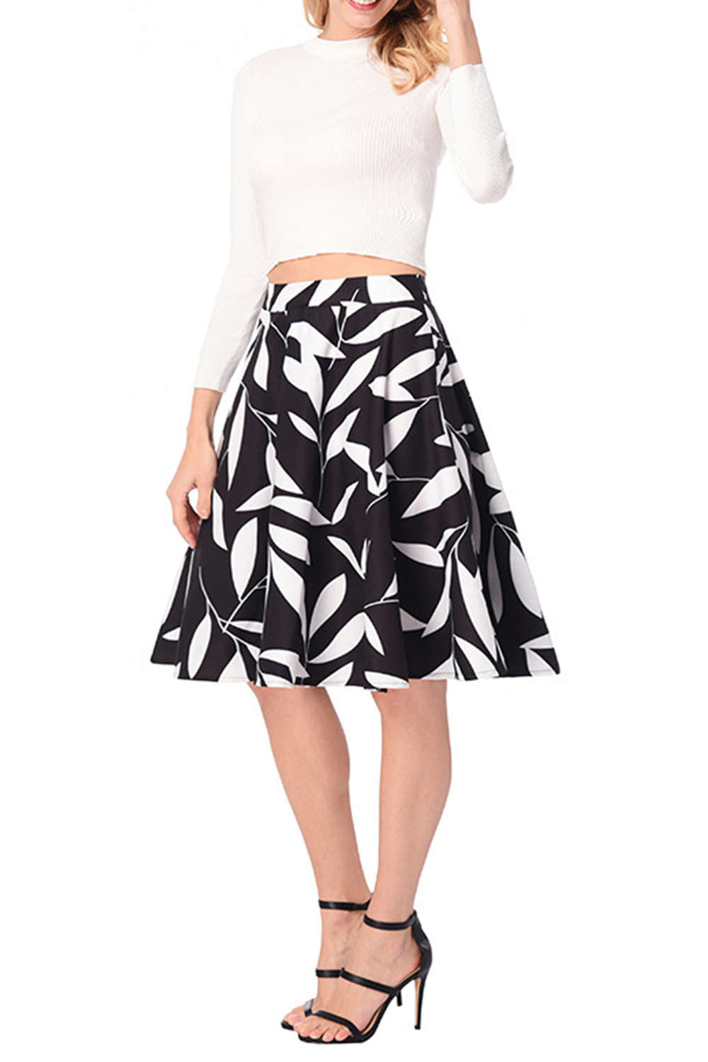 Iyasson Women's High Wasit A Line Skirt