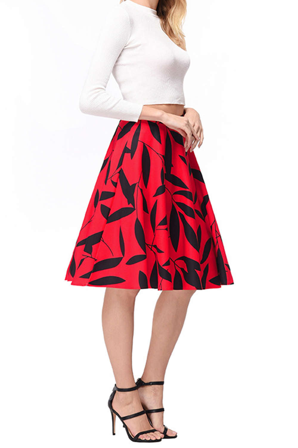 Iyasson Women's High Wasit A Line Skirt