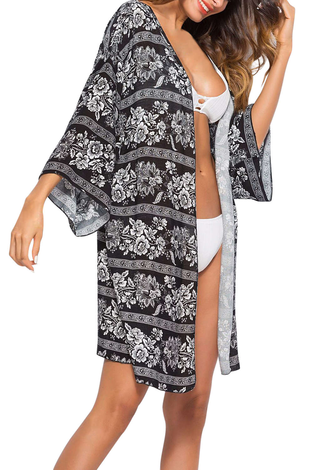 Iyasson Women's Swim Cover Up Kimono