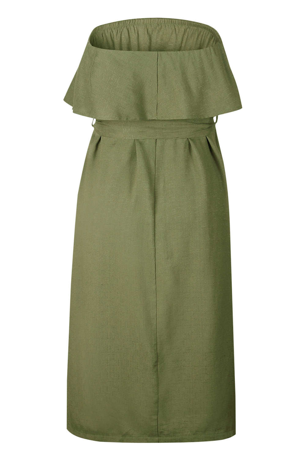 Iyasson Falbala Off Shouler Midi Shift Dress