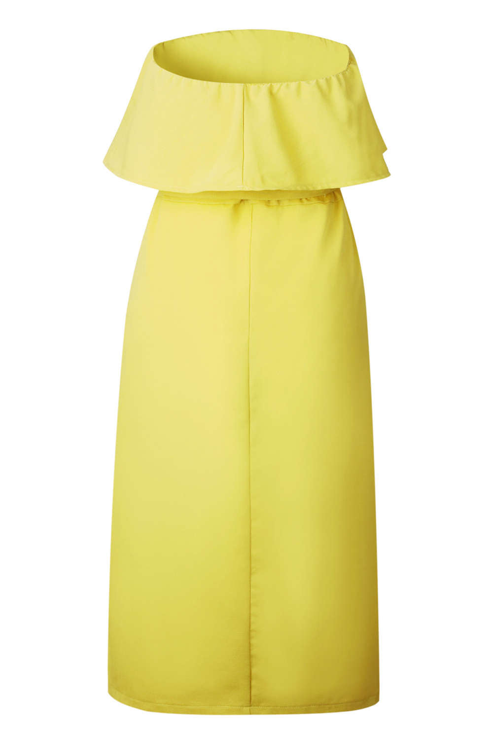 Iyasson Falbala Off Shouler Midi Shift Dress