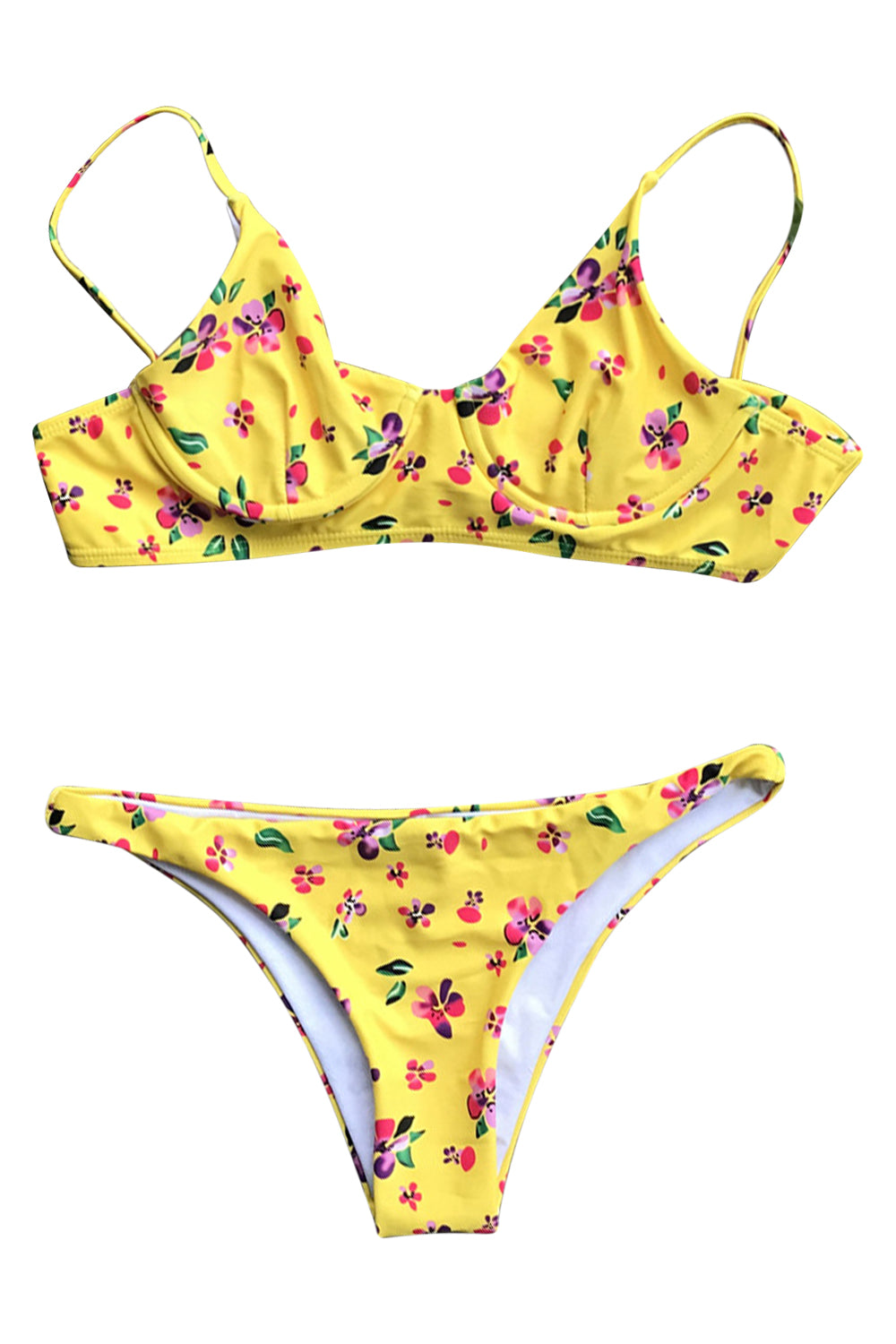 Iyasson Sweet Floral Print Bikini Sets