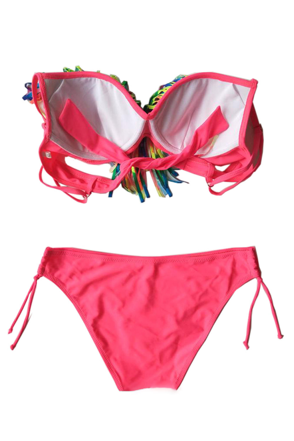 Iyasson Colorful Tassel Ornament Bikini Sets