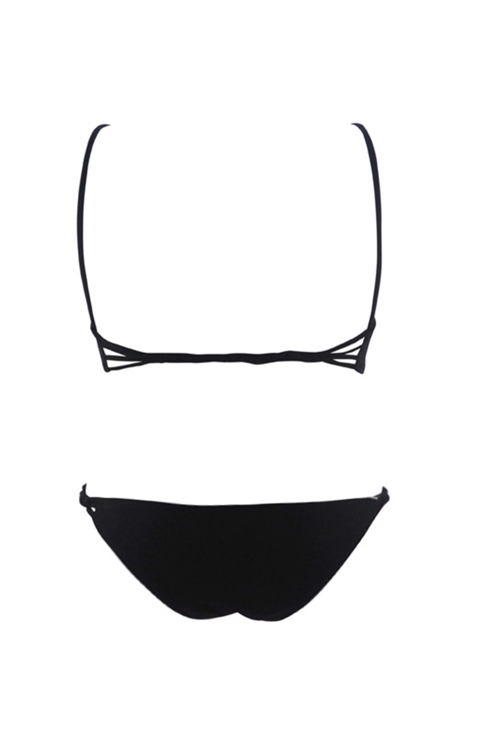 Iyasson Solid Colour Halter Bikini Set