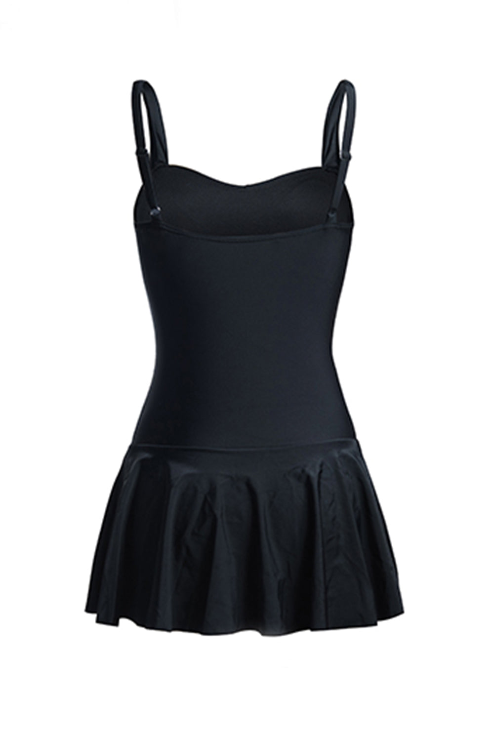 EZI Black Close-fitting With Shirring One-piece Swimsuit