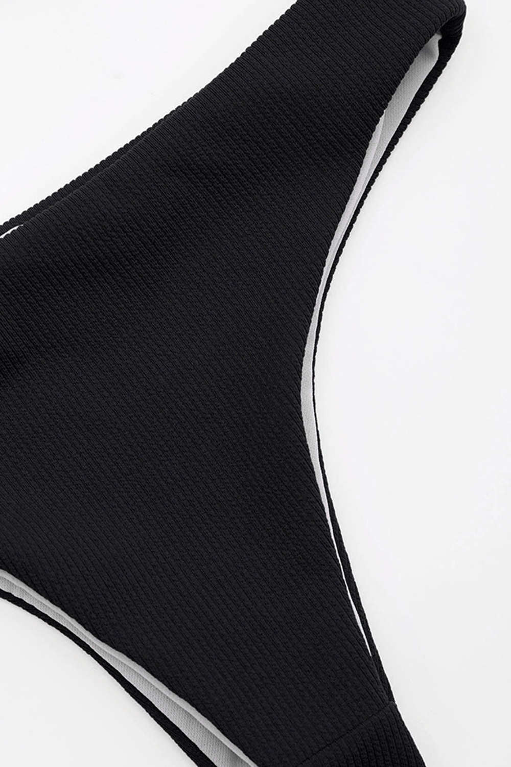 Iyasson Solid Color One-shoulder Bikini Sets