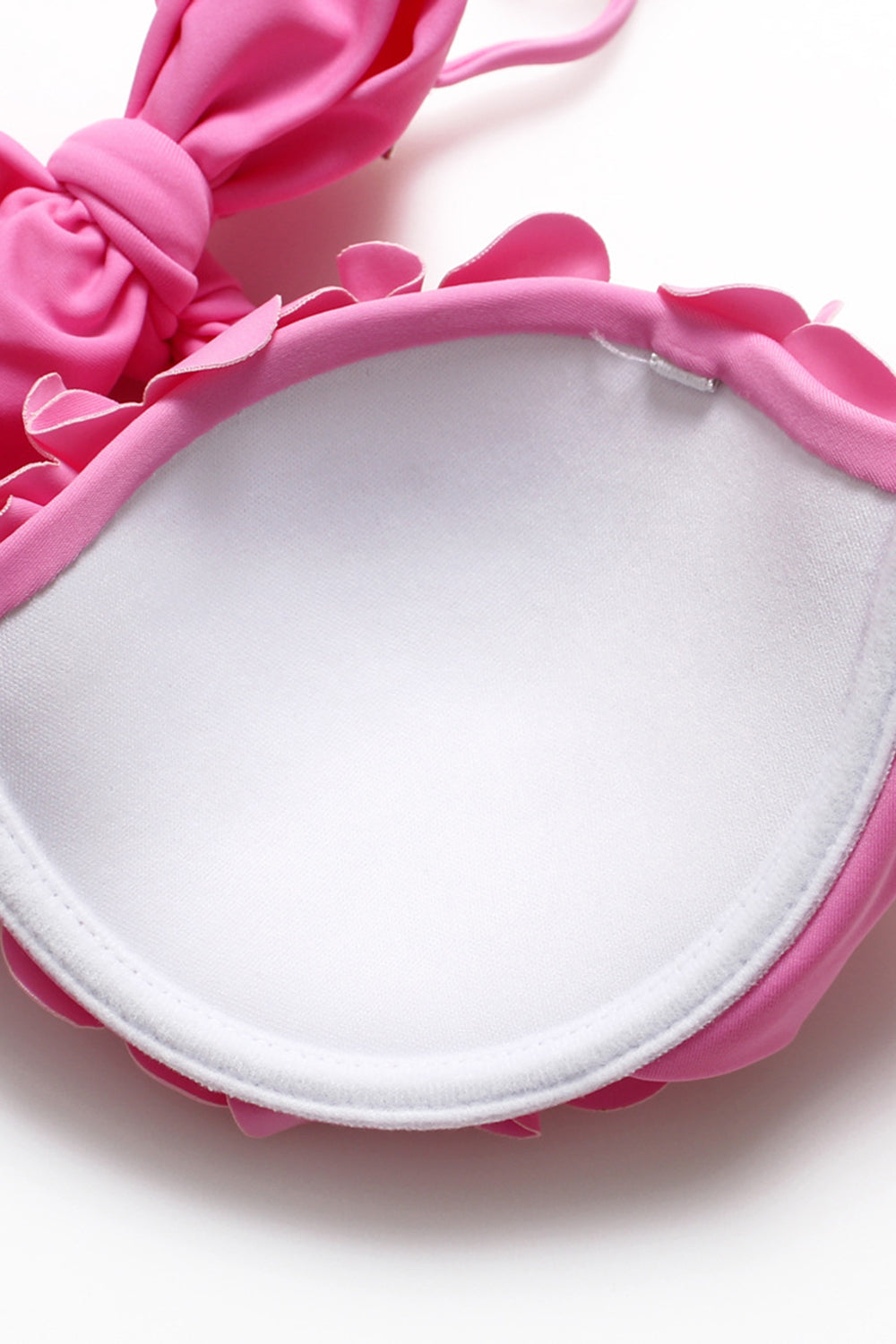 Iyasson Creamy Pink 3D Blooming Flower  Bikini Set