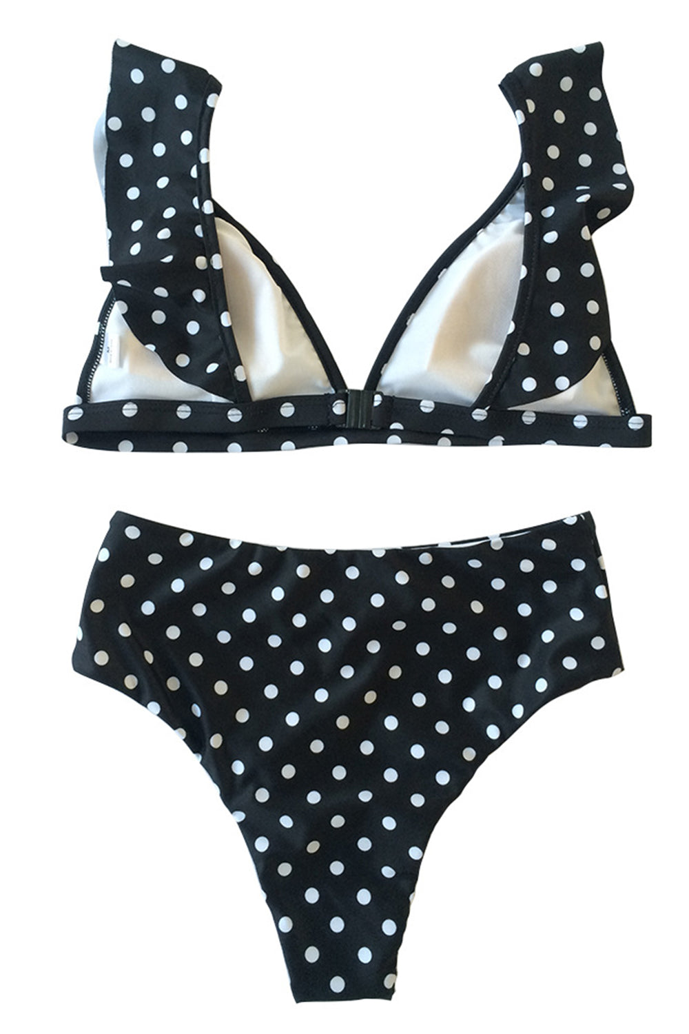 Iyasson Polka dot Printing Falbala Bikini Sets