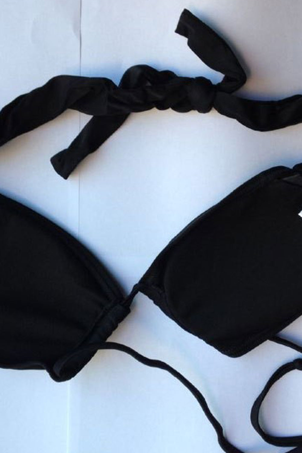 Iyasson Sexy Front Cross Bikini Top  with Double-string Bottom