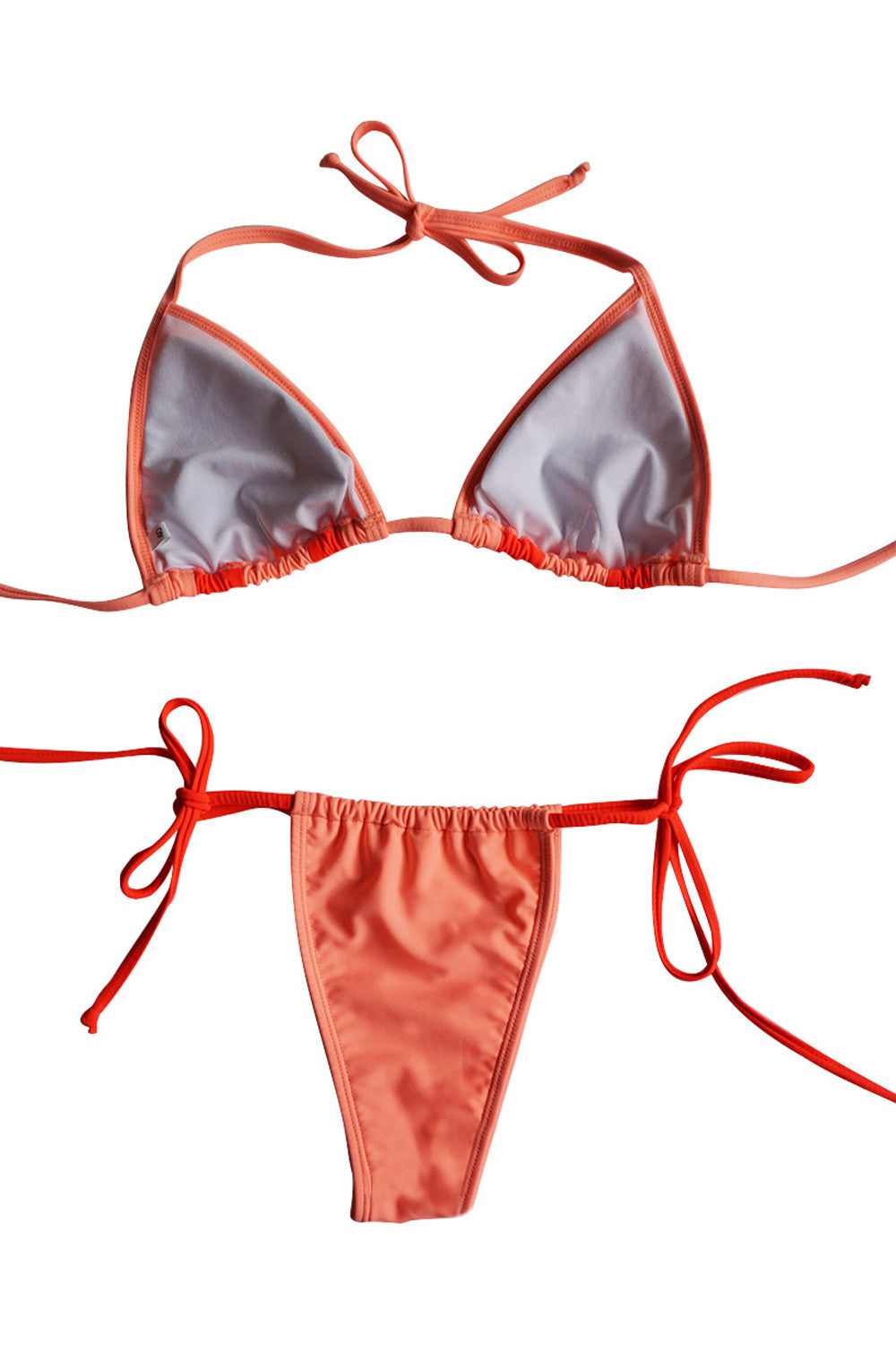 Iyasson Contrast Color Triangle Top Bikini Sets