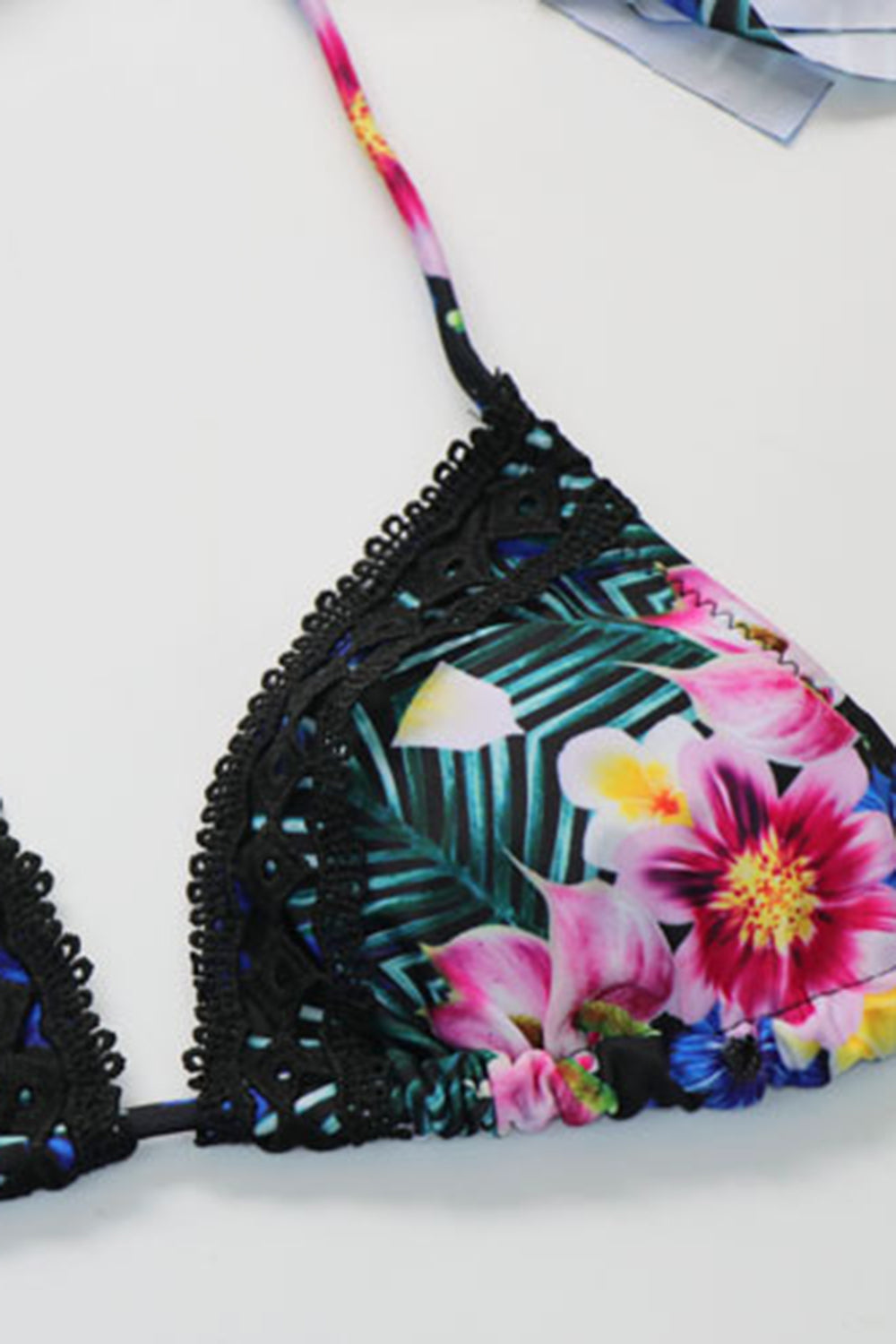 Iyasson Floral Printing Triangle cup Bikini Set