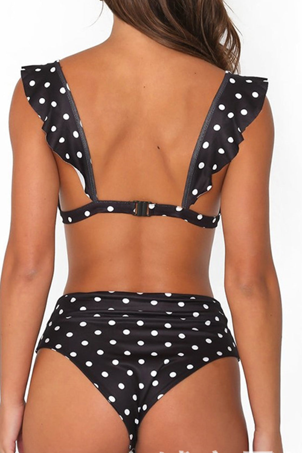 Iyasson Polka dot Printing Falbala Bikini Sets