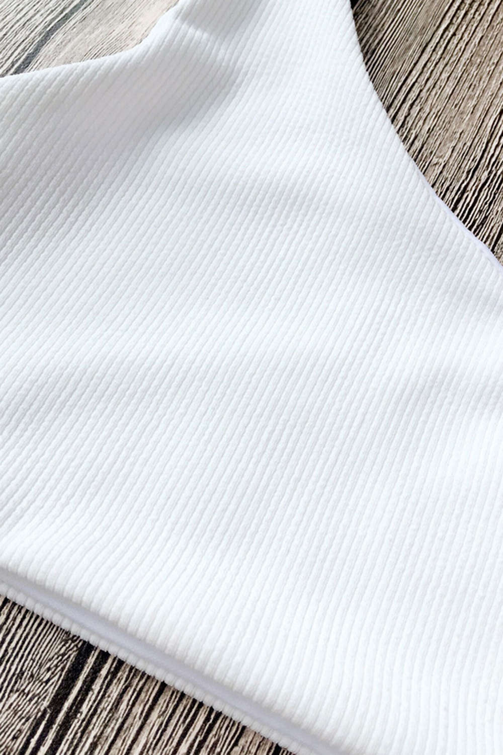 Iyasson Solid Color One-shoulder Bikini Sets