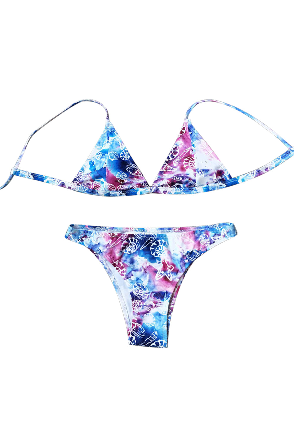Iyasson Sexy Printing Triangle Top Bikini Set