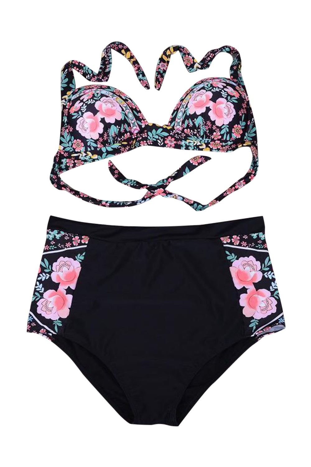 Iyasson fall for you floral Bikini Set.