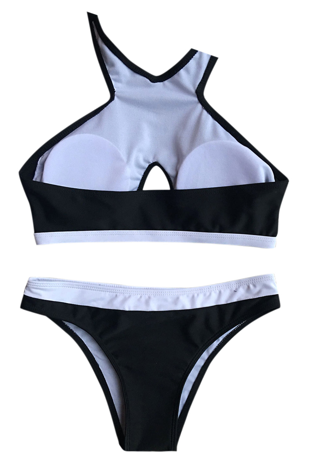 Iyasson Sexy Black Hollowed out Bikini Sets