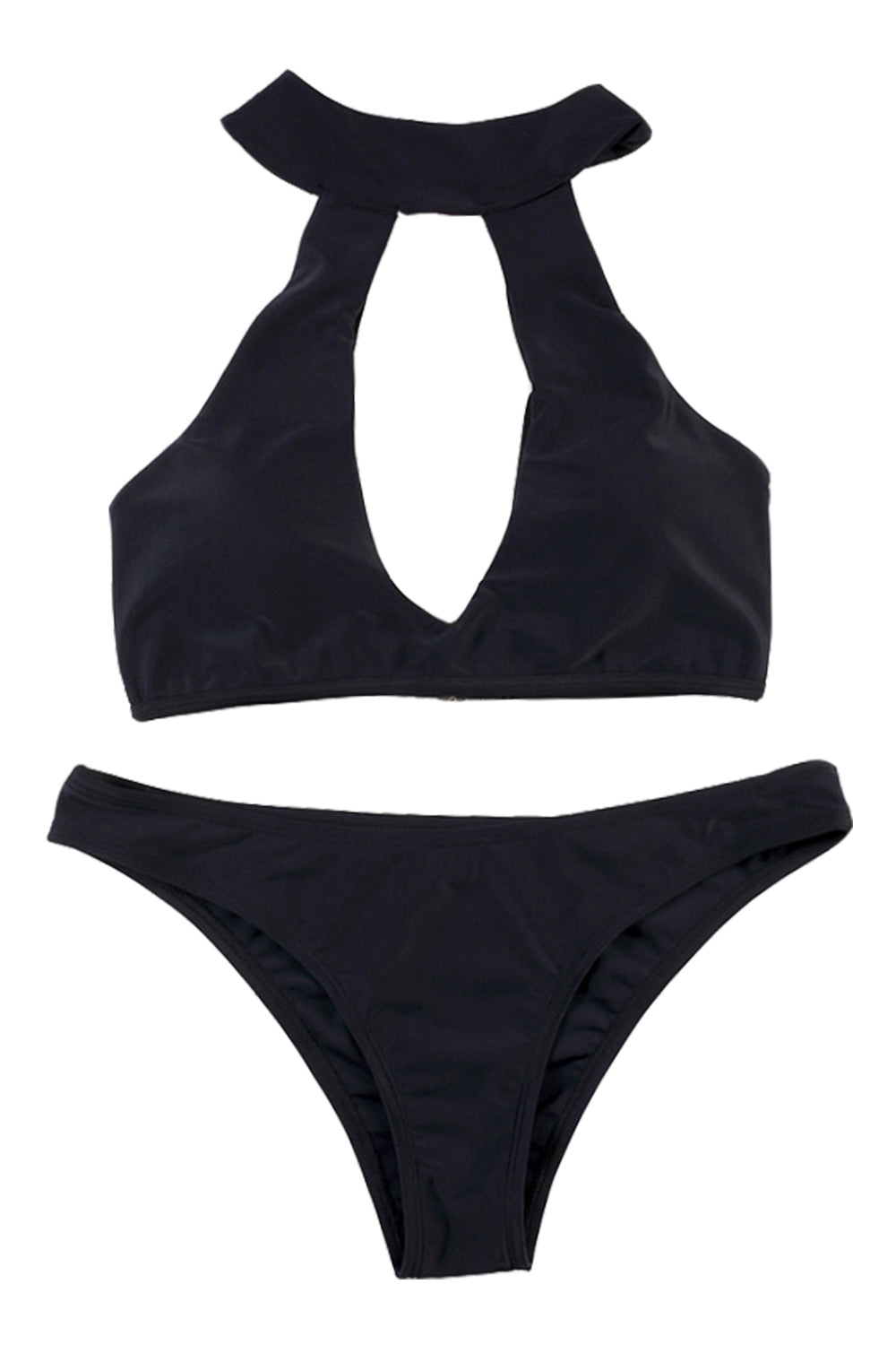 Iyasson Sexy Solid-color Hollow out Bikini Sets