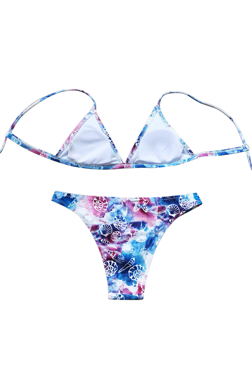 Iyasson Sexy Printing Triangle Top Bikini Set