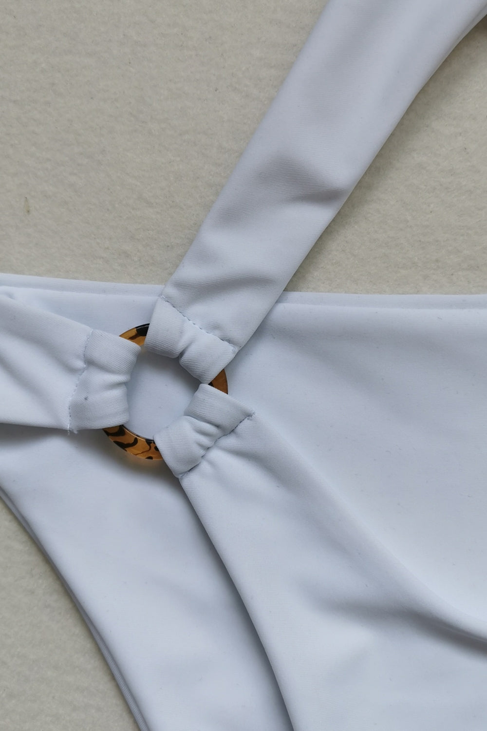 Integral Solid Color Cross Hollow Sexy Swimsuit