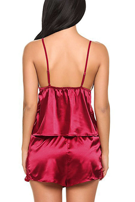 Iyasson Lace Splicing Pajama Set