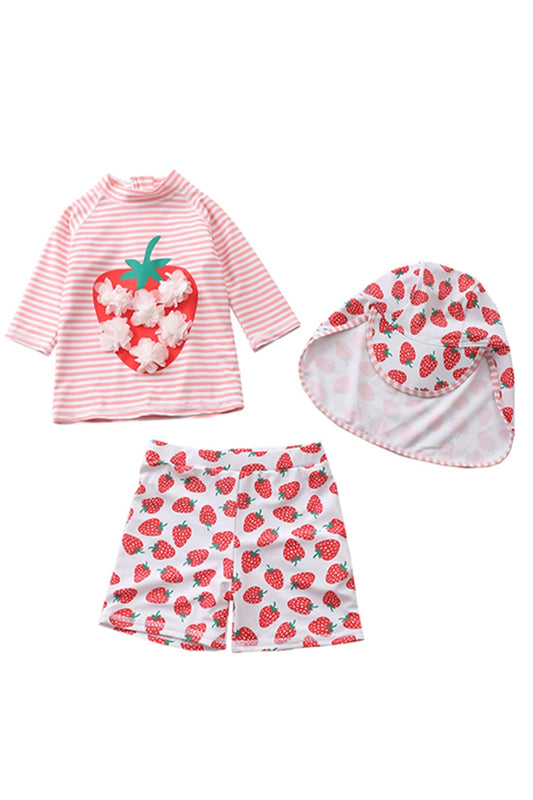Cute Girls Strawberry Two Pieces Swimsuit