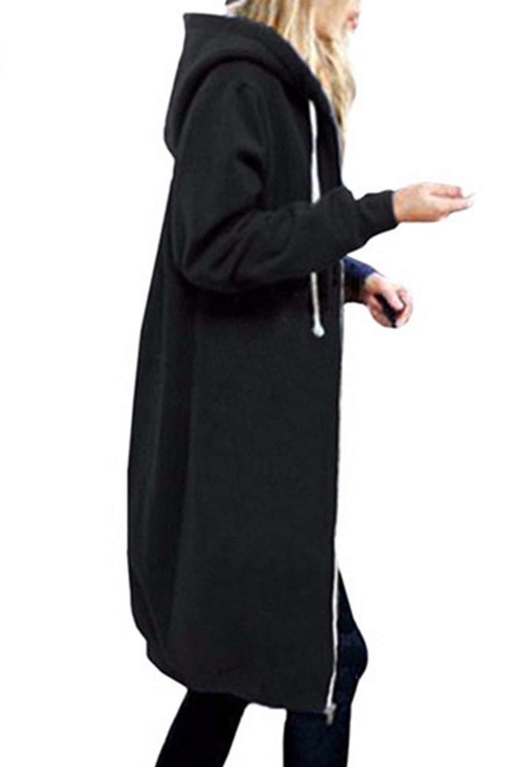 Iyasson Zipper Long Coat