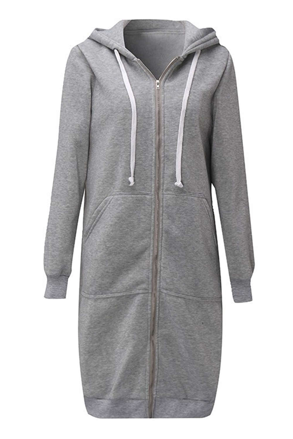 Iyasson Zipper Long Coat