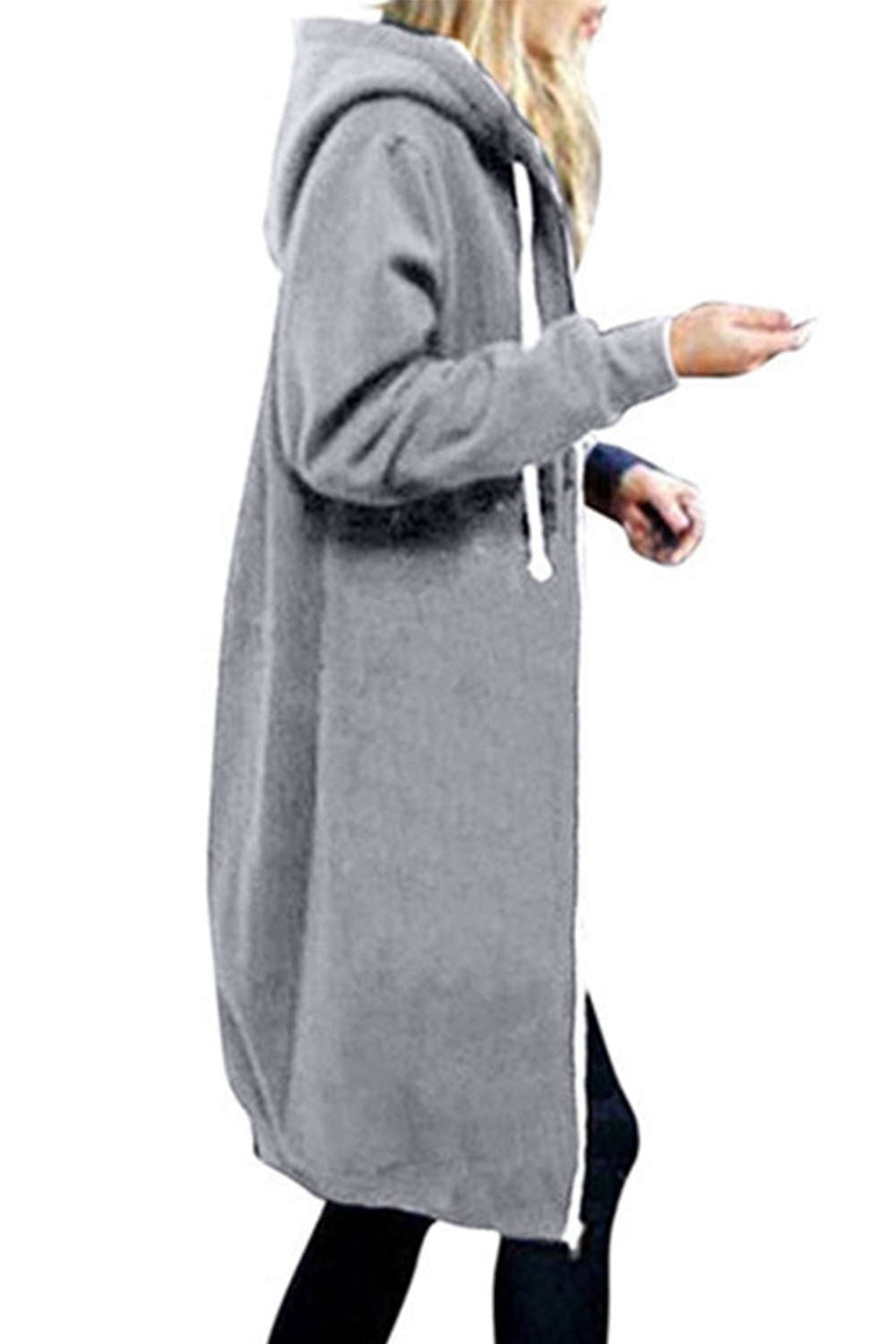 Iyasson Zipper Long Coat