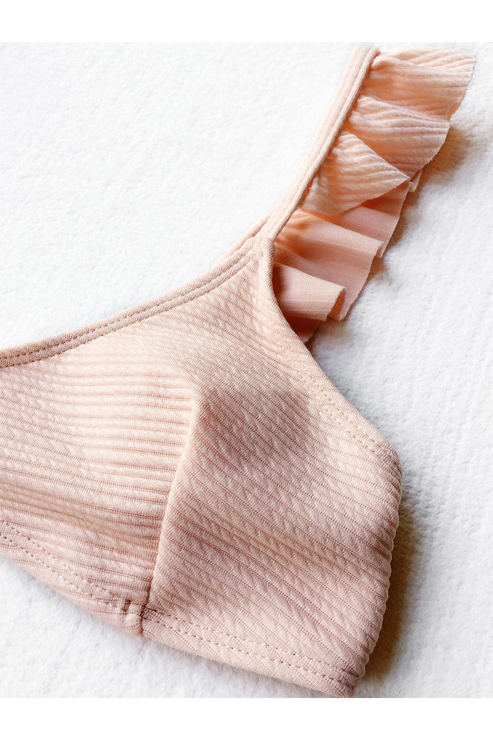 Iyasson Cute Solid-color Falbala Bikini Sets