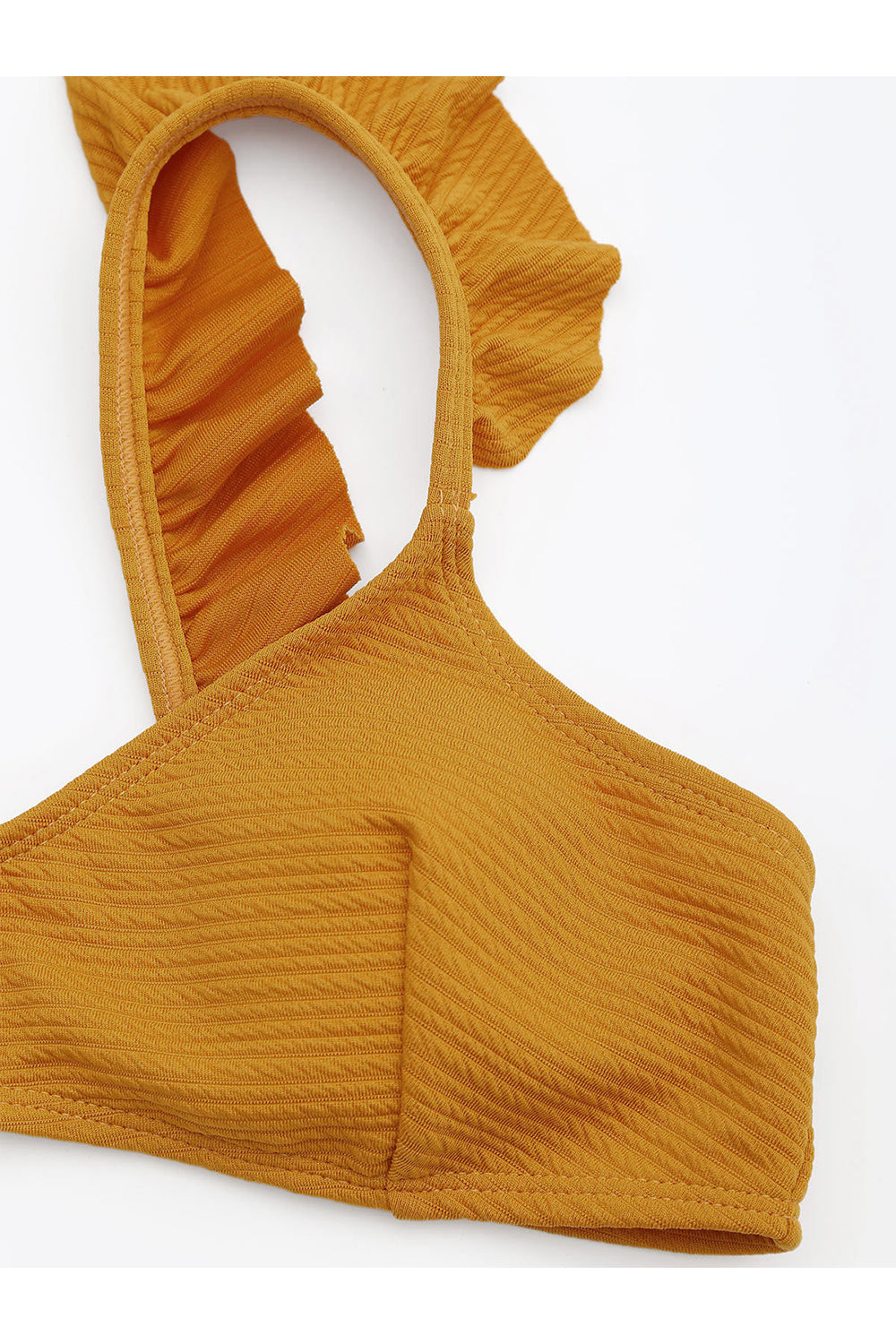 Iyasson Cute Solid-color Falbala Bikini Sets