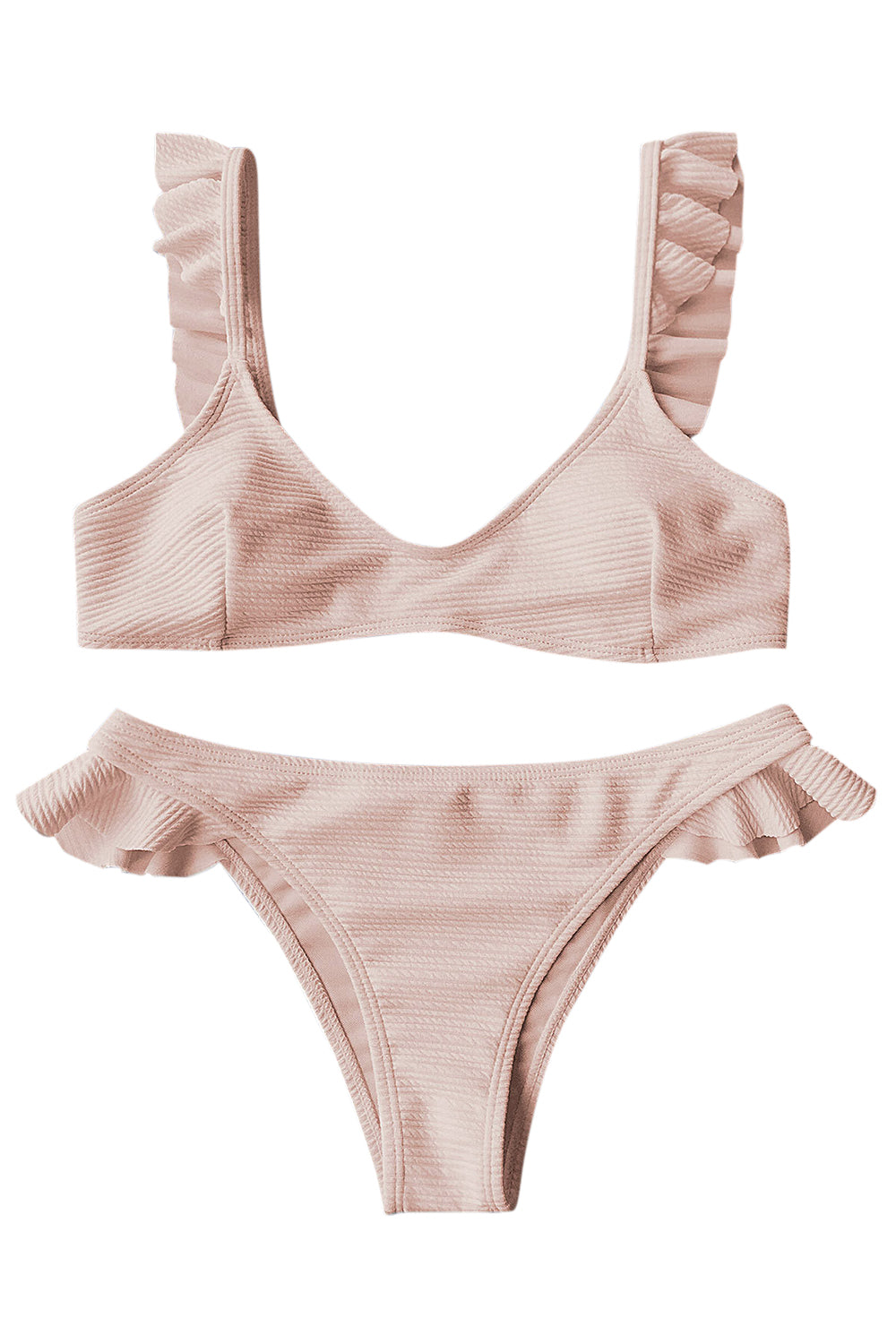 Iyasson Cute Solid-color Falbala Bikini Sets