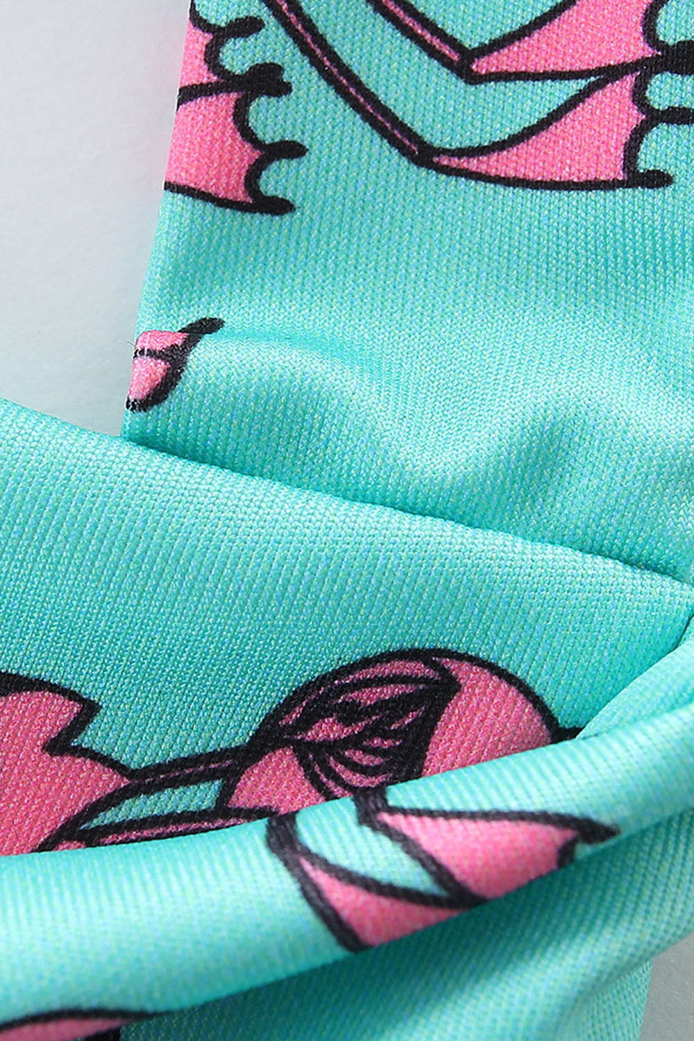 Iyasson Blue flamingo bathing suit For Baby Girl