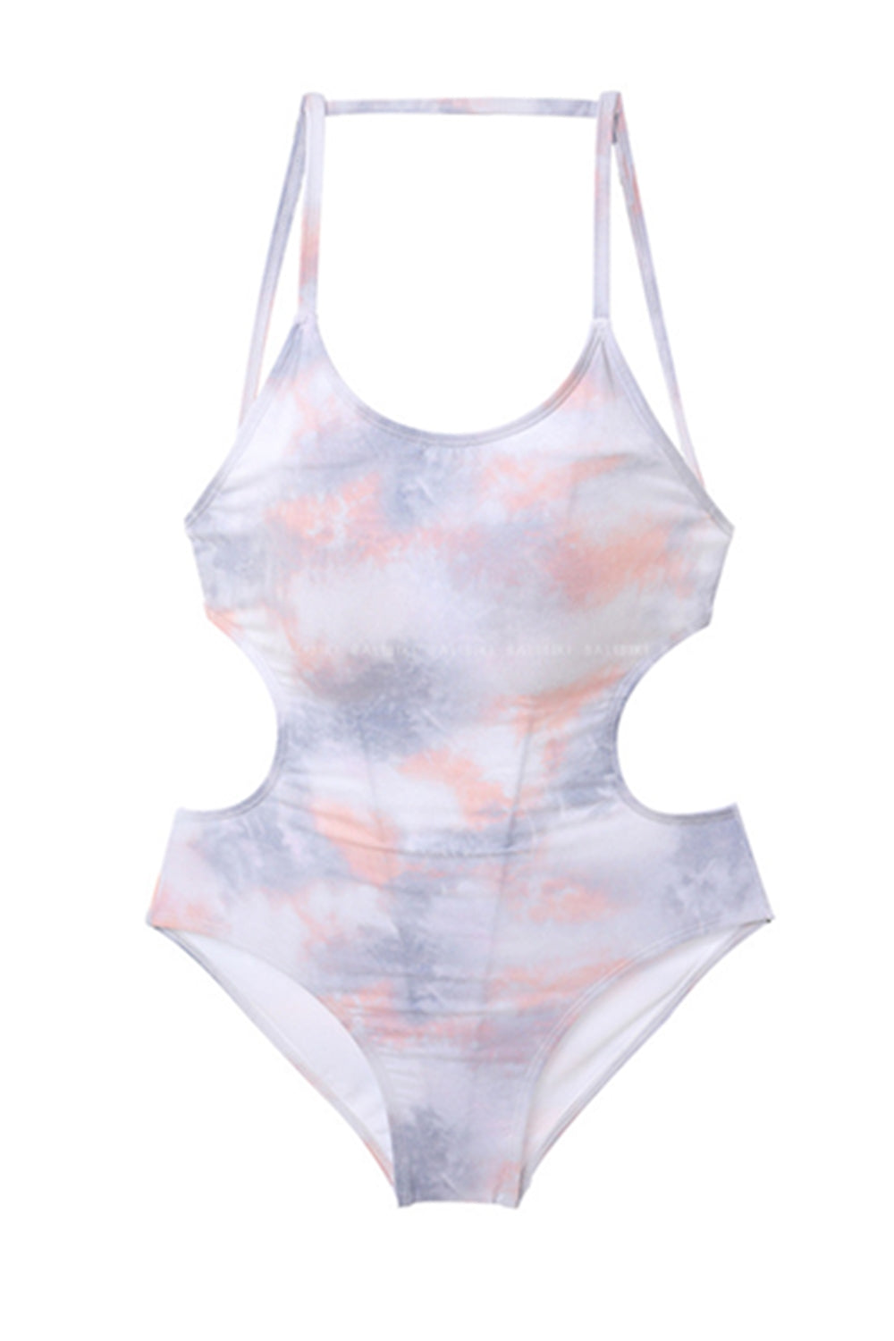 Iyasson Women Tie-Dye Backless One Piece Swimsuit