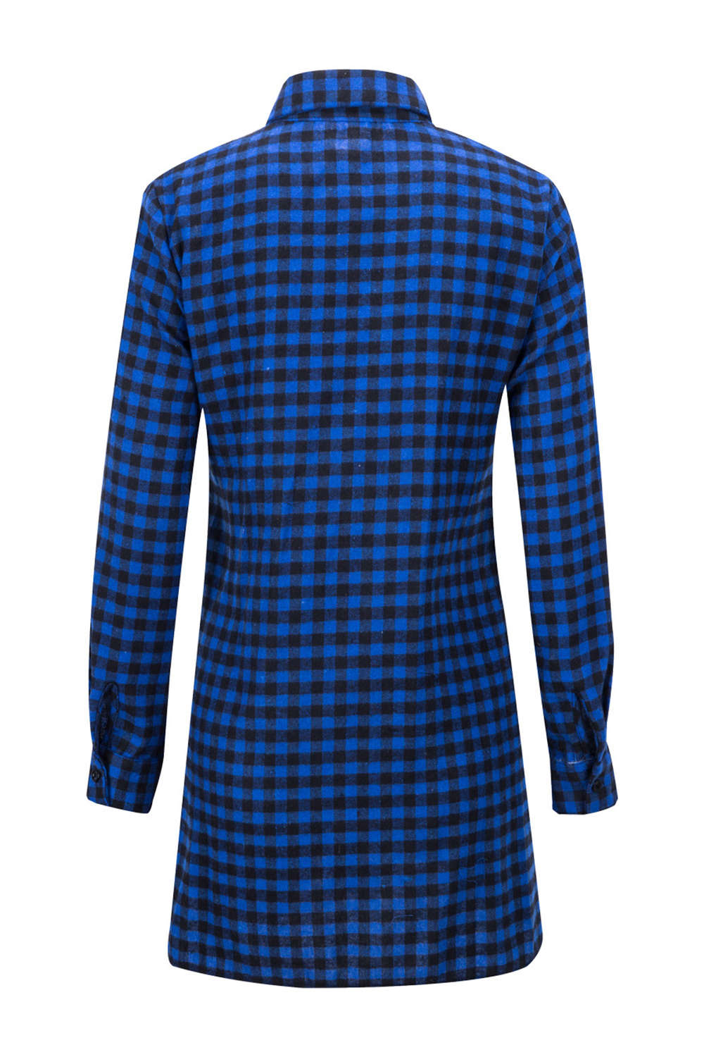Iyasson Long Sleeve Plaid Shirt Dress