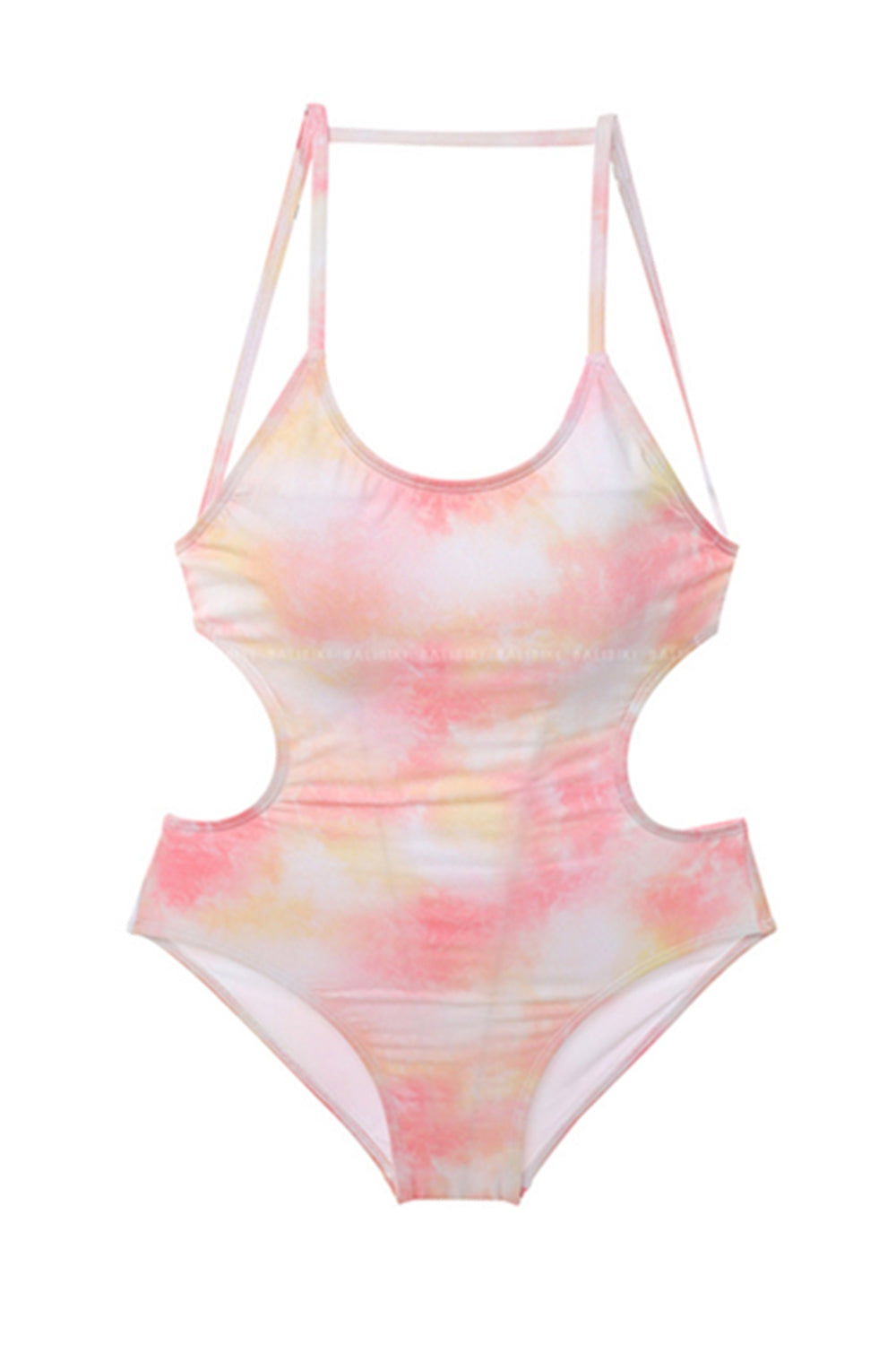 Iyasson Women Tie-Dye Backless One Piece Swimsuit