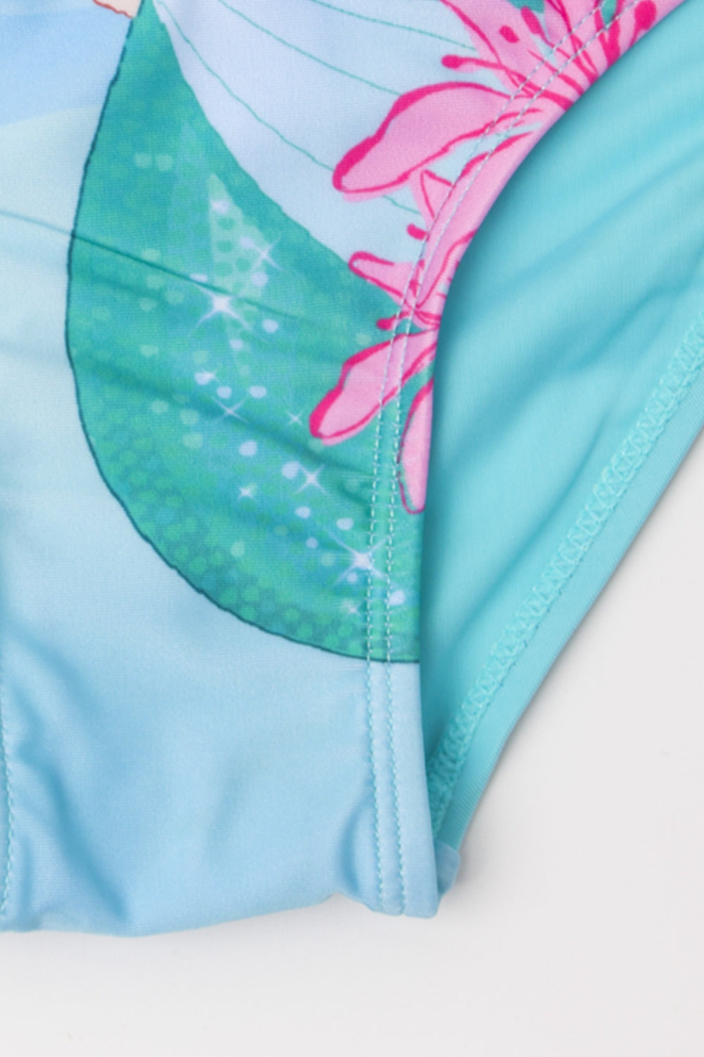 Girls Mermaid Printed One Piece Swimsuit