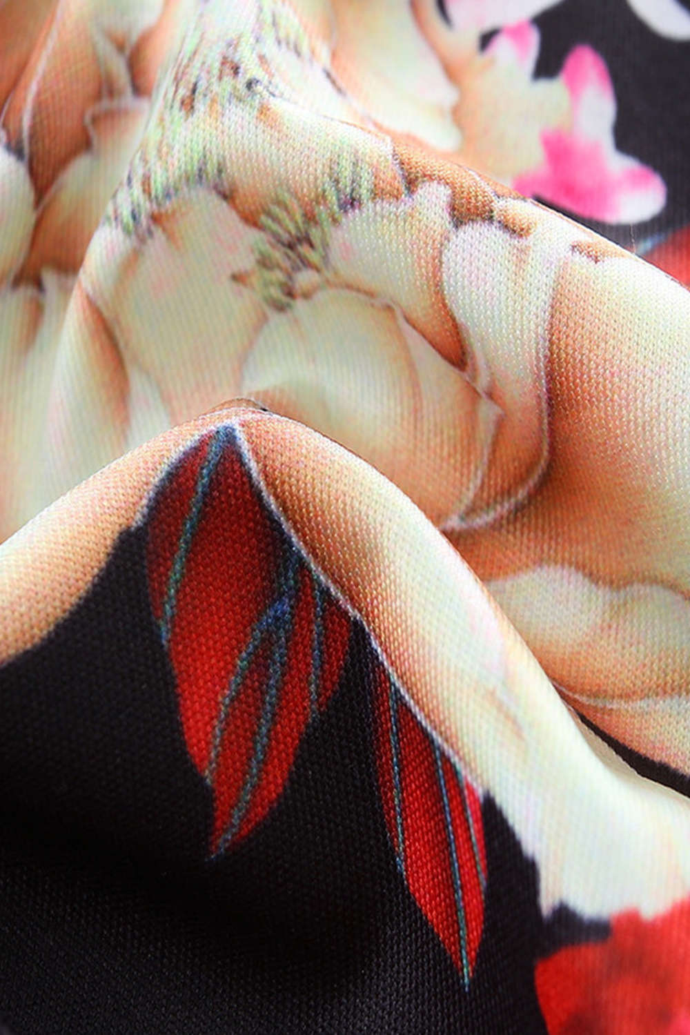 Iyasson Floral & Stripe Splicing Printing Halter Baby Girl Swimsuit