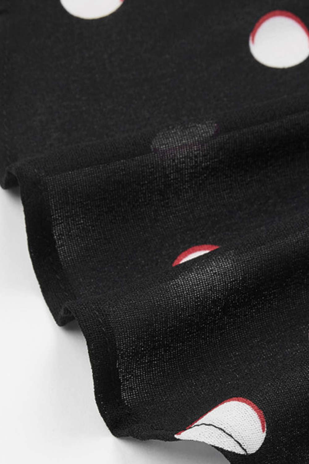 Iyasson Coin Dot Printing Long Sleeve Blouse