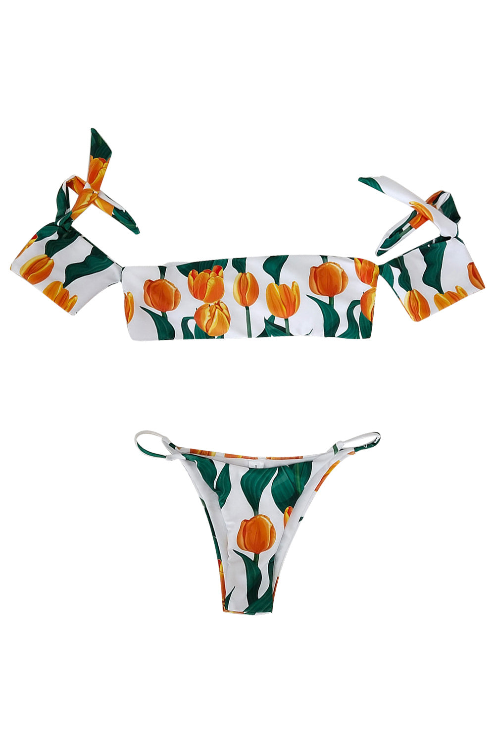 Iyasson Sexy Off-shoulder Floral Two-piece Bikini