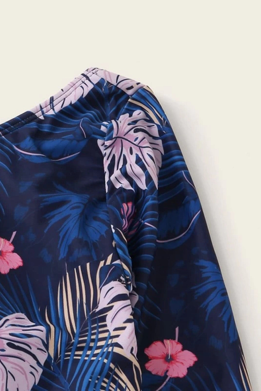 Tropical Long Sleeve One Piece Swimsuit