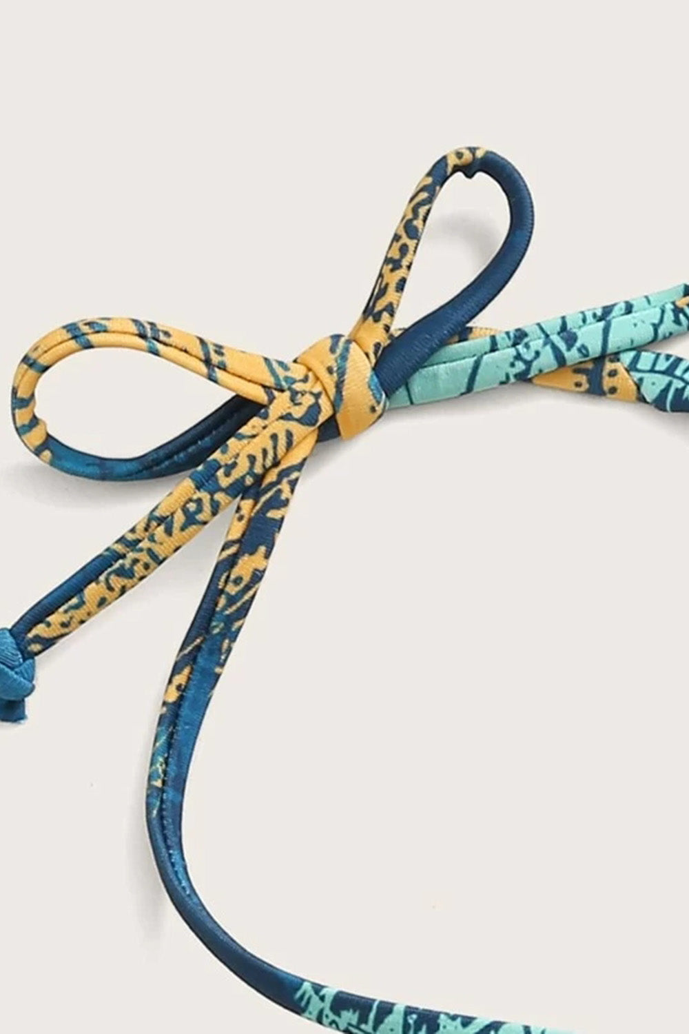 Leaf Print Halter One Piece Swimsuit