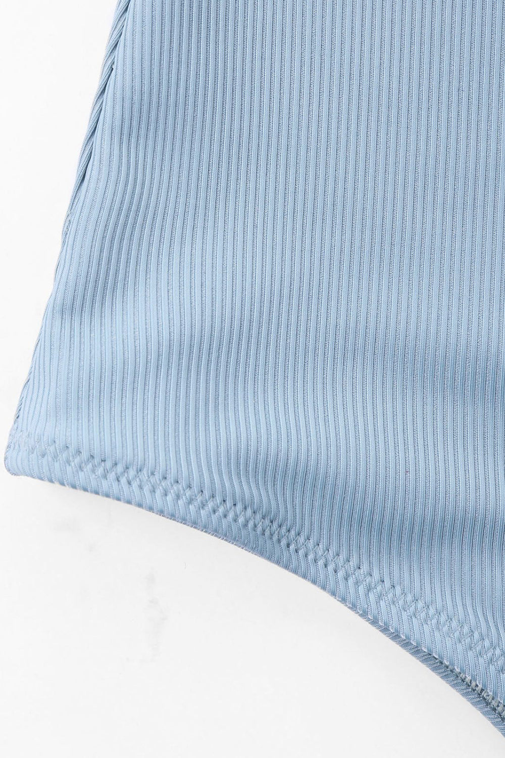 Scalloped One Piece Halter High Cut Swimwear