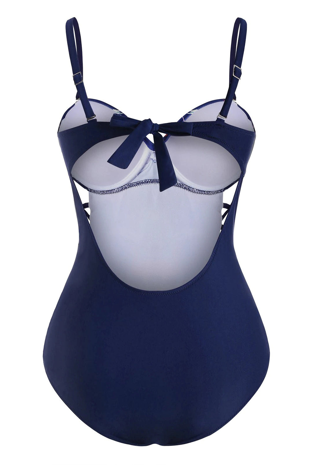 Lattice Flamingo Twist Front One-piece Swimsuit