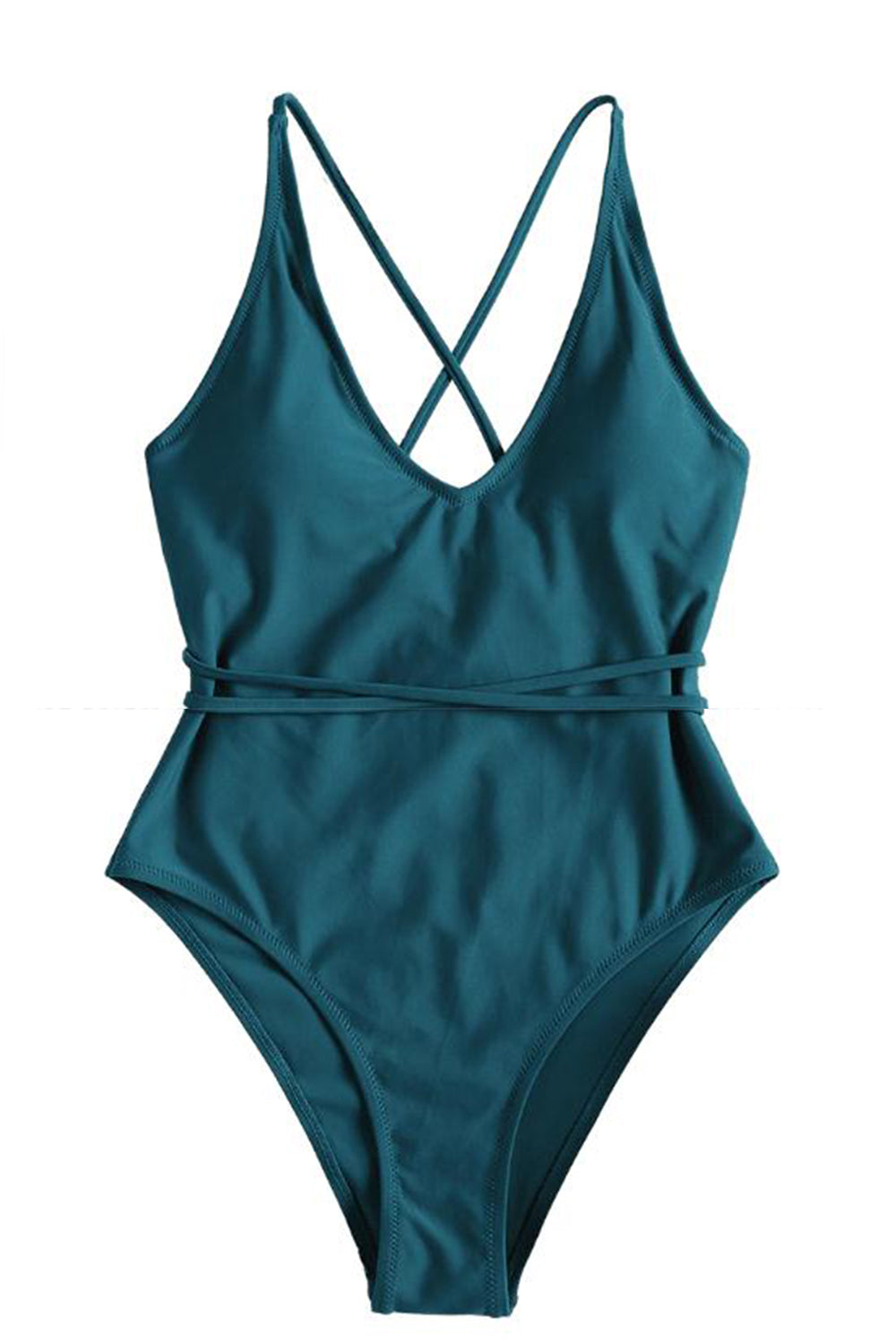 Crisscross High Leg One-piece Swimwear