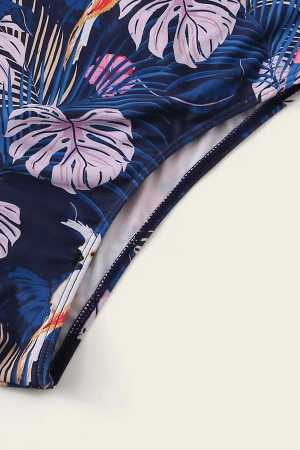 Tropical Long Sleeve One Piece Swimsuit