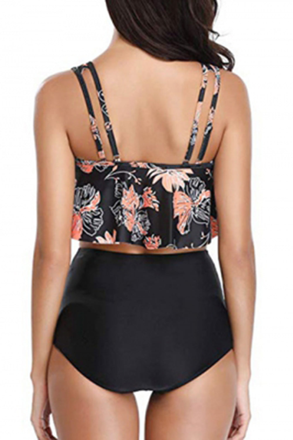 Floral Print Ruched Tankini Set