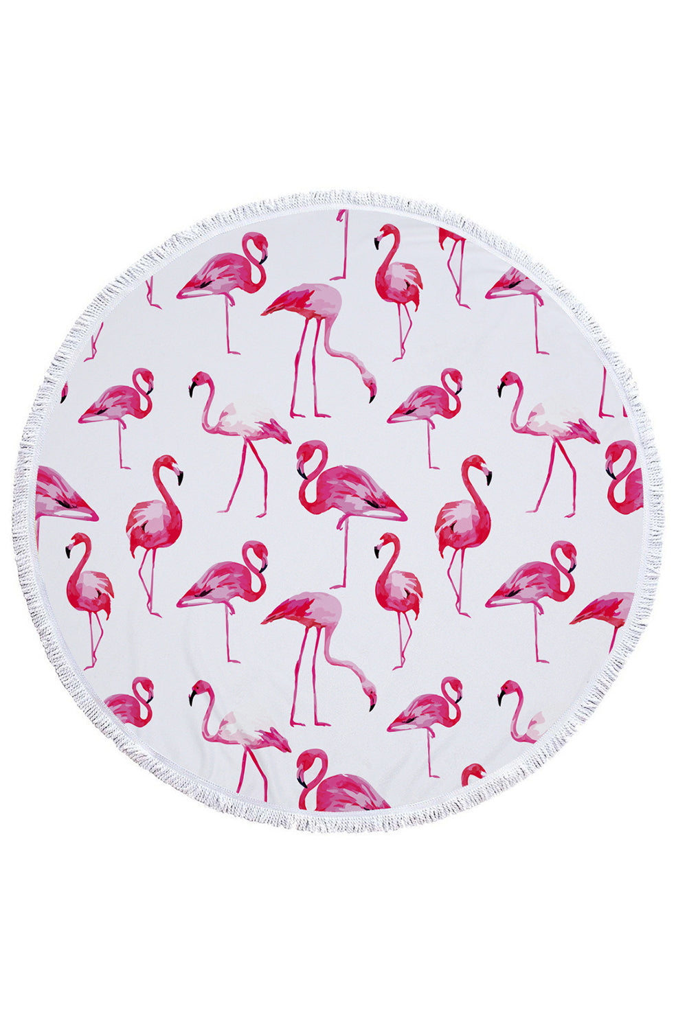 Hot Tropical Flamingo Round Beach Cover Up Beach Mat Towel Shawl Yoga Mat Summer Sarong Cloak Camping Mat